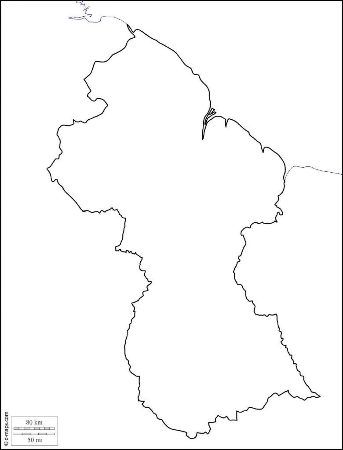 ריק מפה של גיאנה