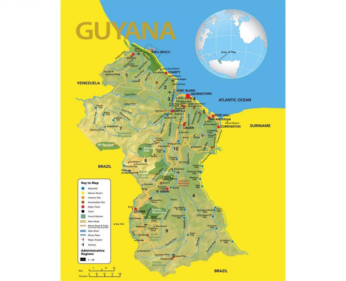 מפה של גיאנה מפת מיקום